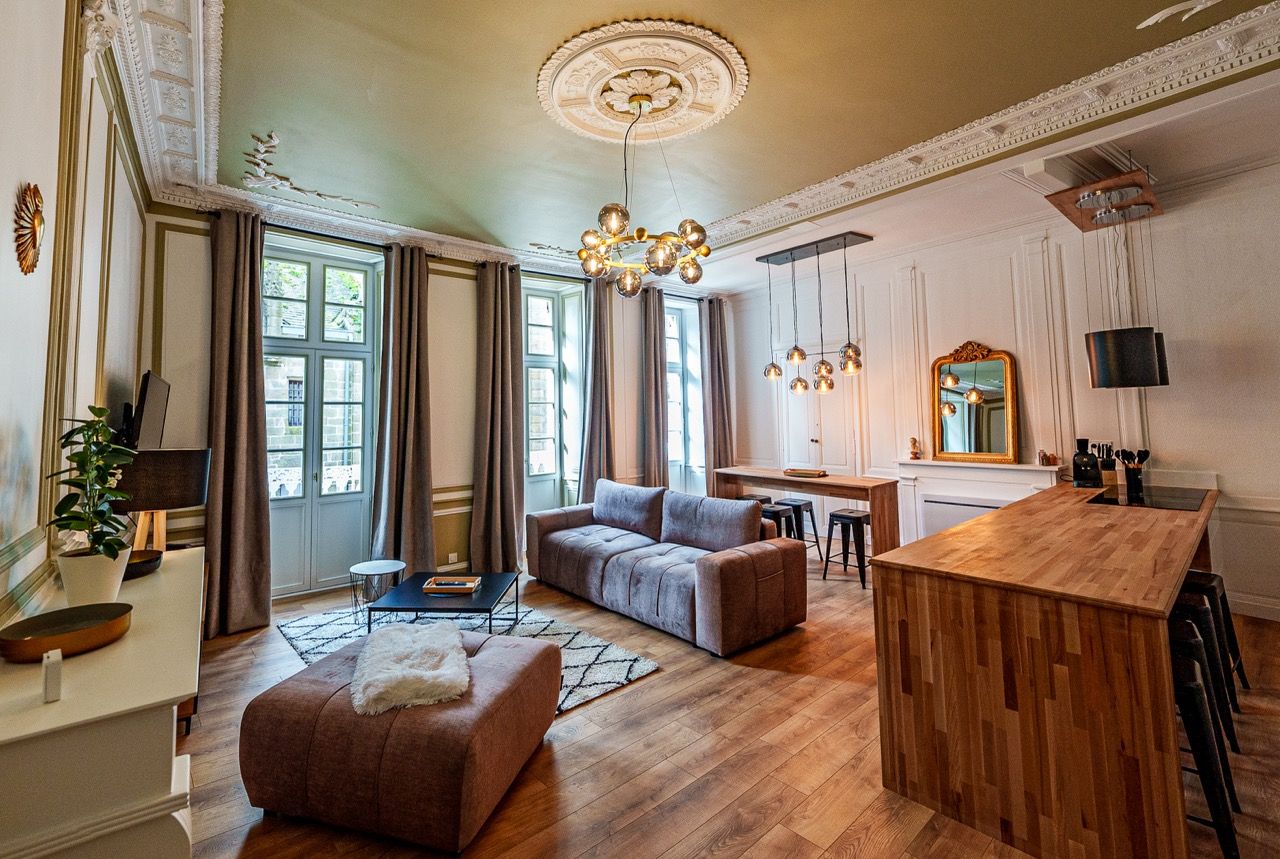 Vue du salon Après Coliving Guingamp 1