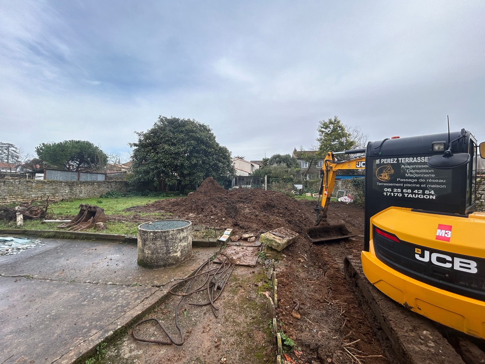 Photo travaux terrassement jardin