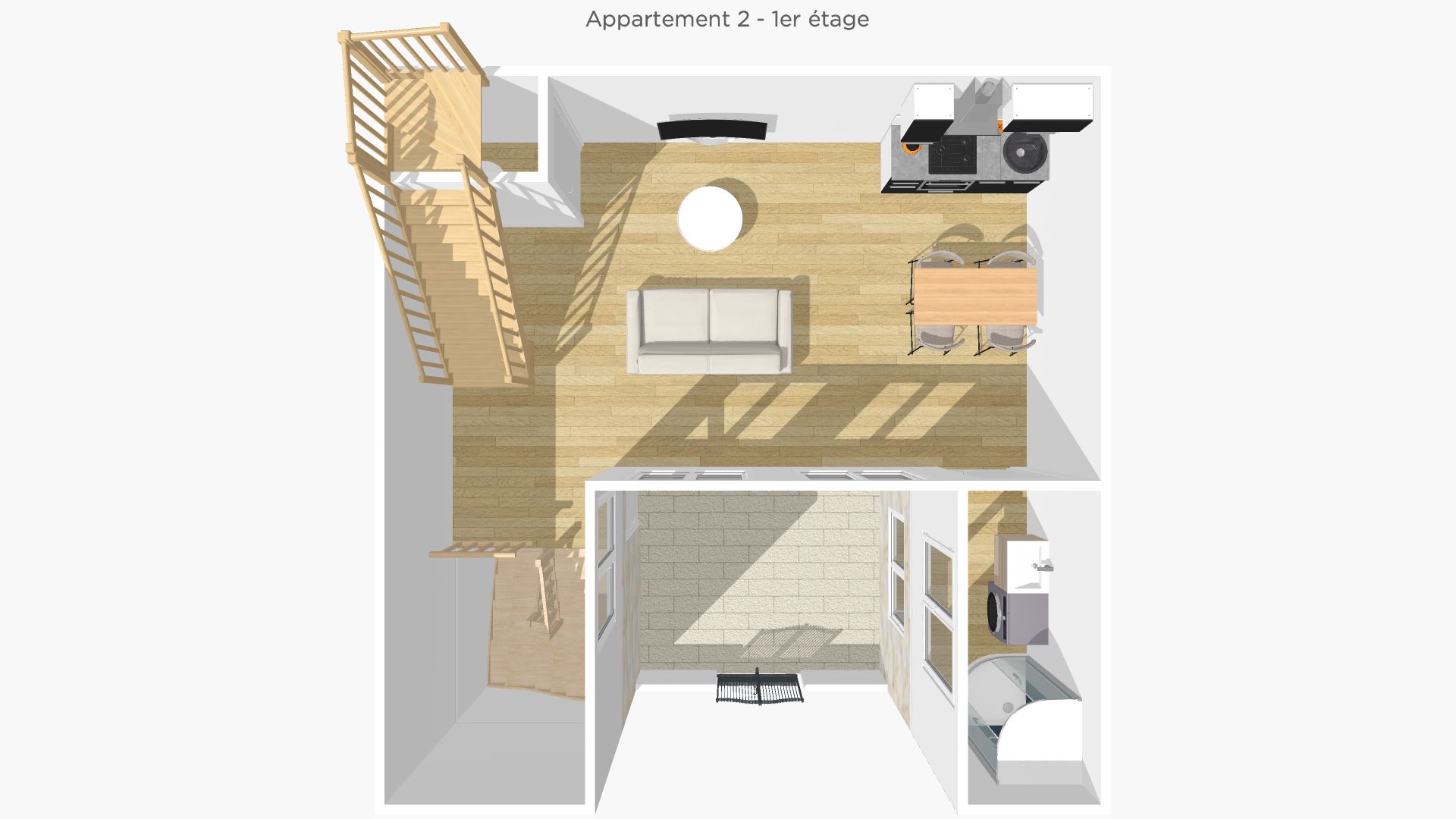 Plan 3D 1er étage