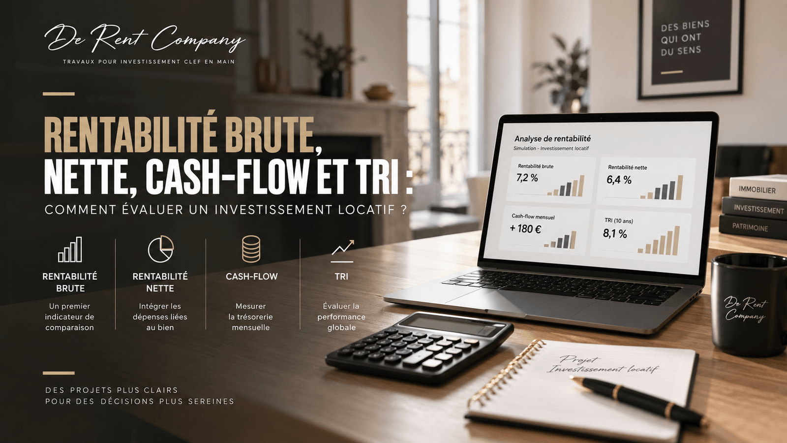 Rentabilité brute, nette, cash-flow et TRI : comment évaluer un investissement locatif ?